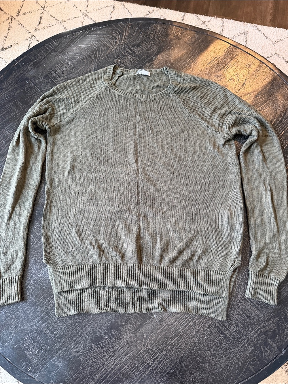 Garage Olive Green Women's Crewneck Sweater